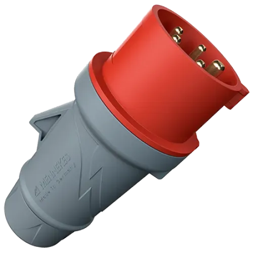 ENCHUFE 16AMP 3P+N+T 415V ROJO 6H IP44 POWERTOP PLUS (2 CUERPOS)
