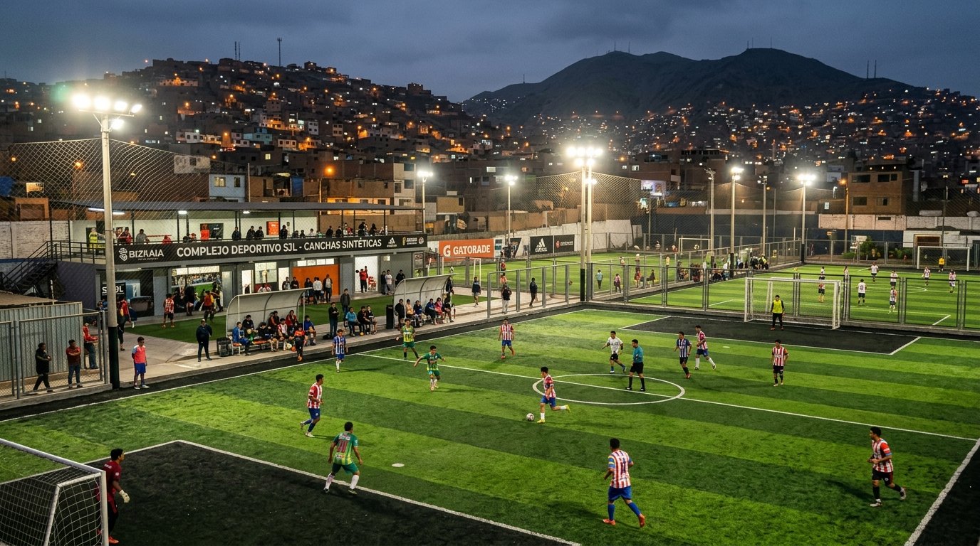 Megacomplejo Deportivo de Fútbol 7 instalado en Lima San Juan de Lurigancho por SISSA