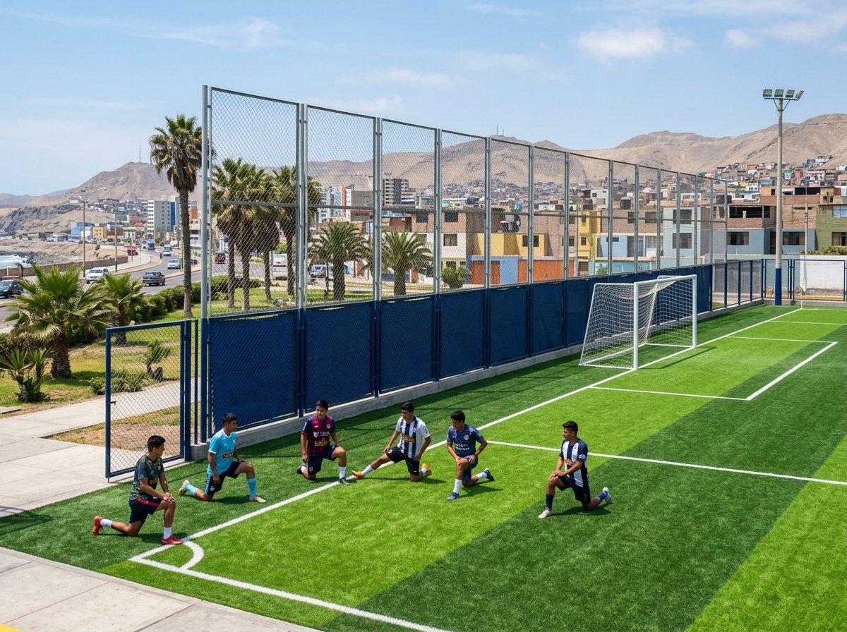 Cancha de Fútbol 7 instalada en Trujillo Huanchaco por SISSA