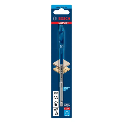 Broca Paleta 1/4" Hex 10 X 152MM para Madera Expert