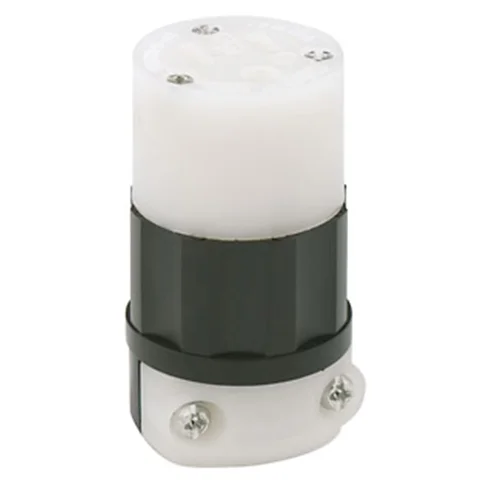 Conector Aéreo Hembra 15A 125V con Línea a Tierra Leviton 5269-C Negro