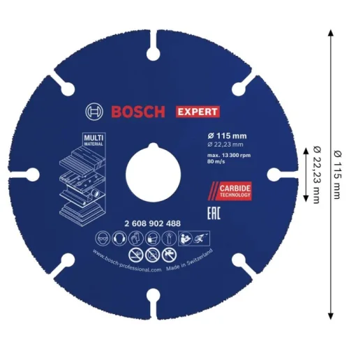 Disco Corte Carbide Multimaterial 4-1/2" 115 X 22.23 MM