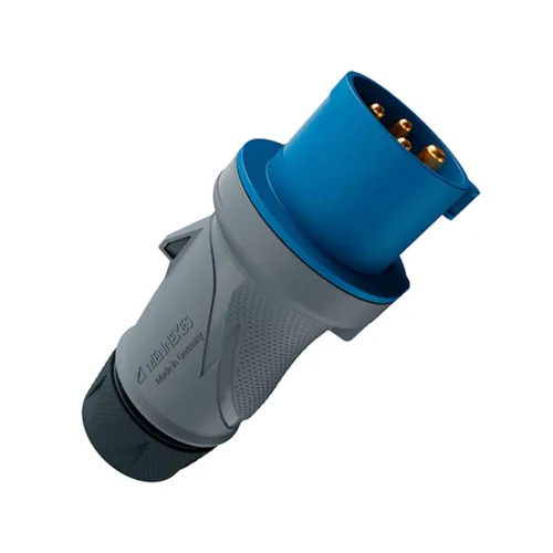 ENCHUFE 32AMP 3P+T 250V AZUL 9H IP54 POWERTOP XTRA