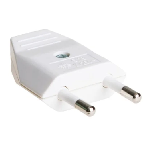 Enchufe de Espiga Redonda 2P Solera 10A 250V Blanco