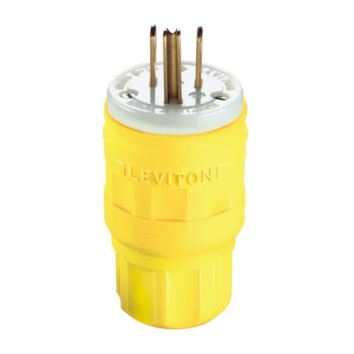 Enchufe Industrial 20A 250V con Línea a Tierra IP67 Wetguard Leviton