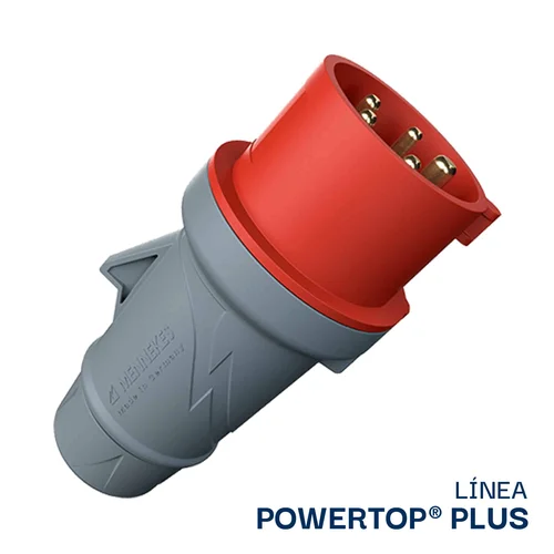 Enchufe Industrial Mennekes PowerTOP Plus 32A 3P+N+T 415V IP44 Rojo 6h