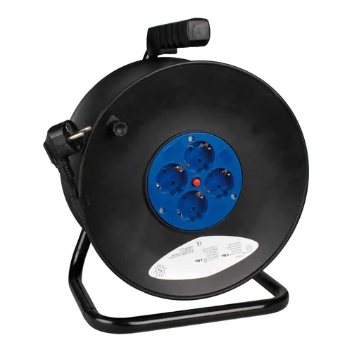 Enrollacable Solera de 25 m con 4 Tomas Schuko 2P+T 16A 230V