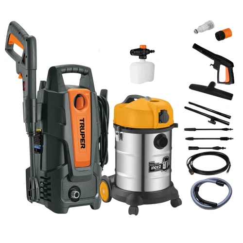 Hidrolavadora 1500 Psi + Aspiradora 30 Litros
