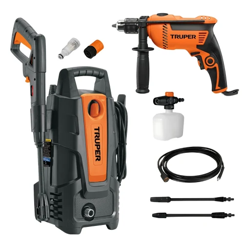 Hidrolavadora 1500 Psi + Taladro Percutor 600W