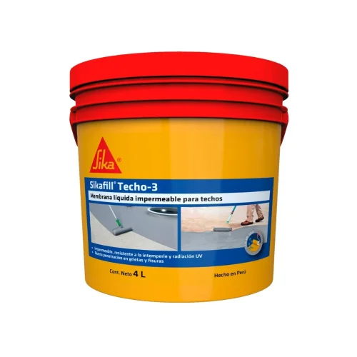 IMPERMEABILIZANTE PARA TECHOS SIKAFILL TECHO-3 GRIS 4L