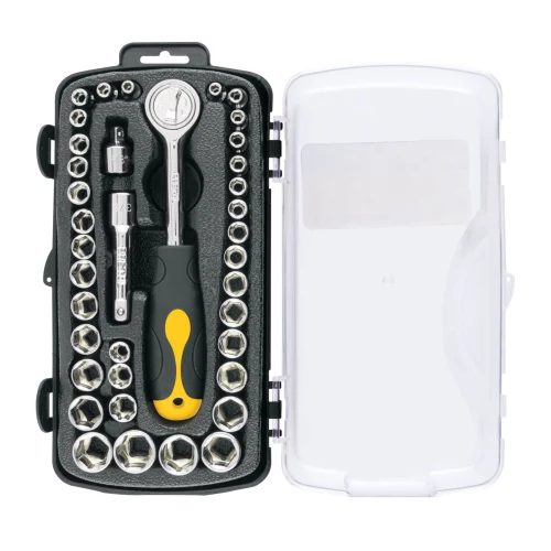 Juego de 39 Herramientas con Ratchet Comfort Grip