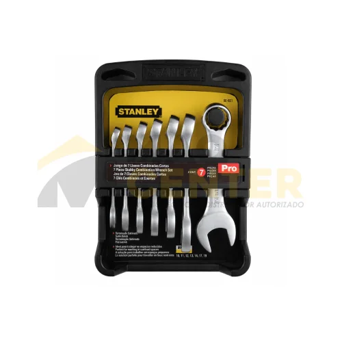 Juego de Llaves Mixtas Cortas Stubby 7 Pzas 10-18MM
