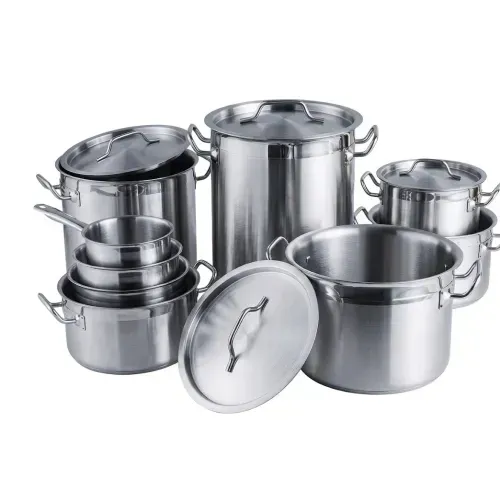 JUEGO DE OLLAS INDUSTRIAL DE 12 PZAS ACERO INOX 304