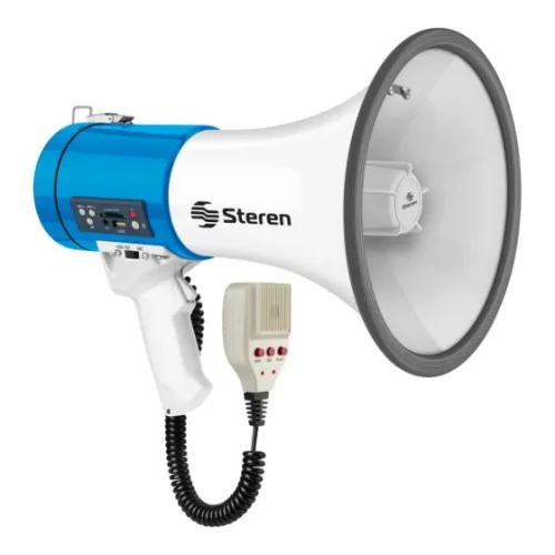 MEGÁFONO DE 25 W CON GRABADOR DE VOZ, BATERÍA RECARGABLE
