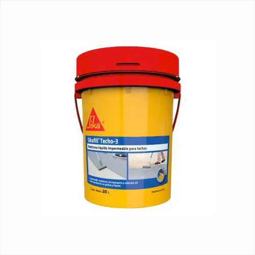 MEMBRANA LÍQUIDA ELÁSTICA PARA IMPERMEABILIZAR TECHOS Y TERRAZAS SIKAFILL TECHO-3 X 20L